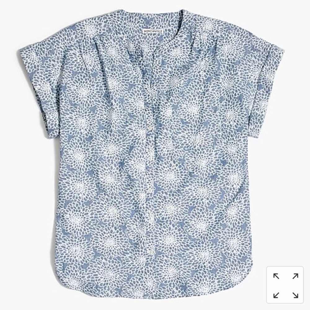 J. Crew Camp Shirt Chambray Size S